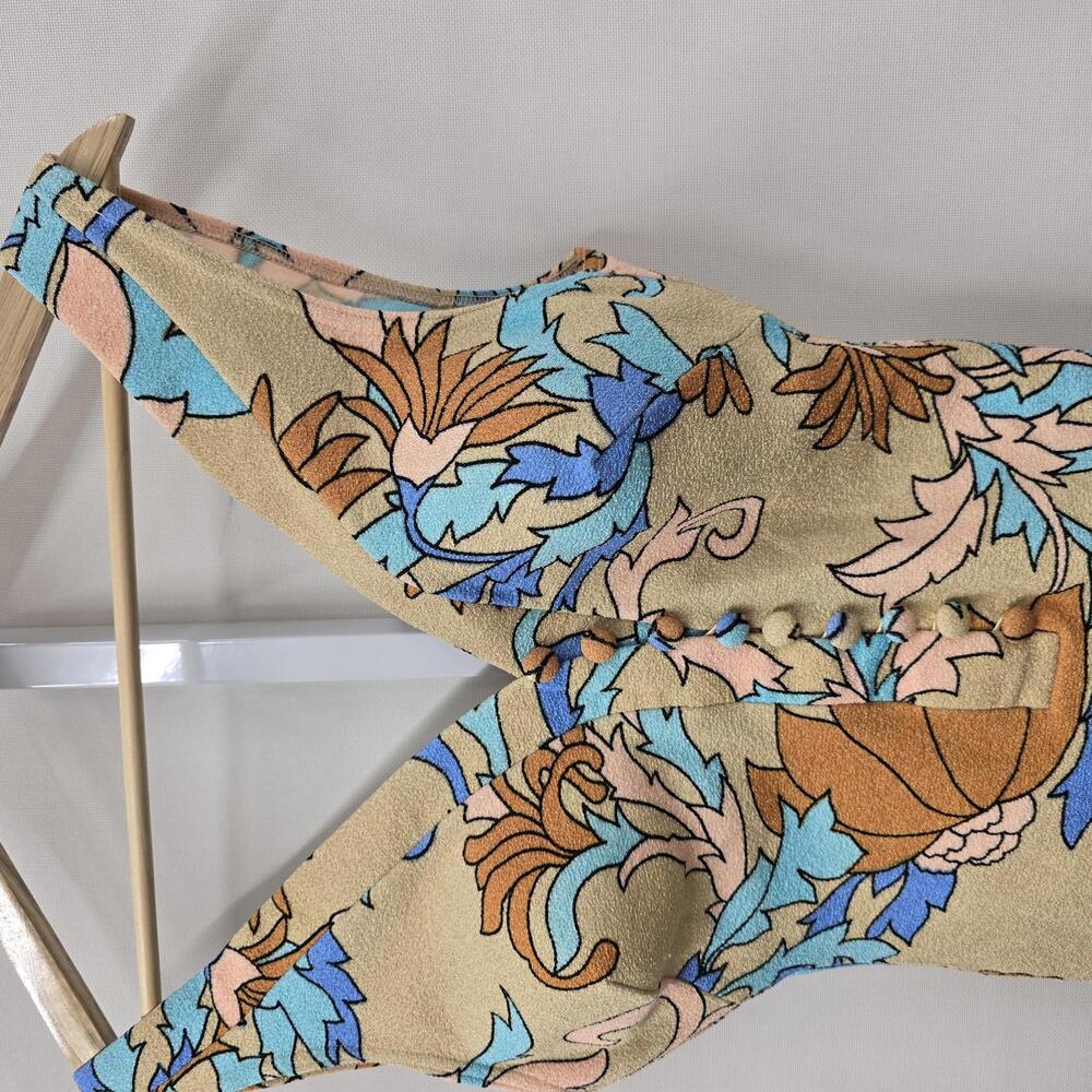 Vintage Vibrant Floral One-Piece Swimsuit - Picture 3 of 6